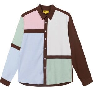 Men's GOLF WANG Multicolour Long Sleeve "Will" Button Down Shirt - Size L